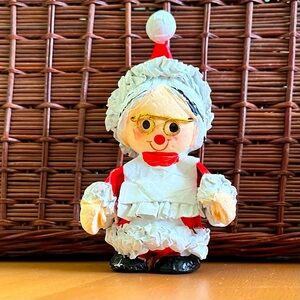 Vintage Mrs Claus Paper Mache Figurine Christmas